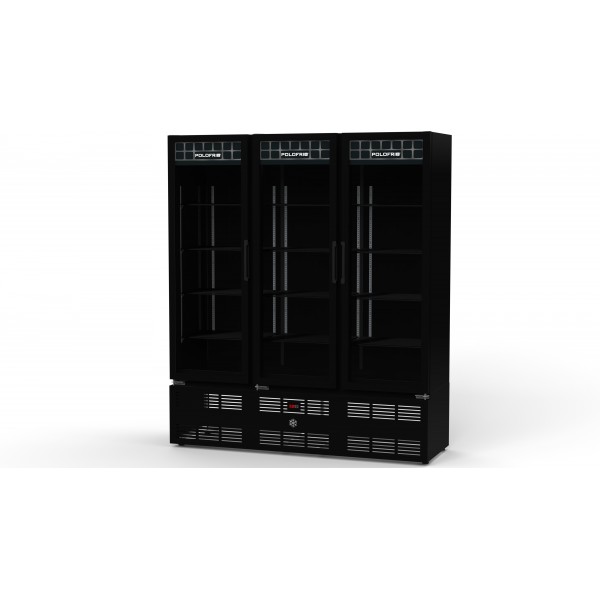 Expositor Cerveja Mondrian 3 Portas Preta - 2428 POLOFRIO