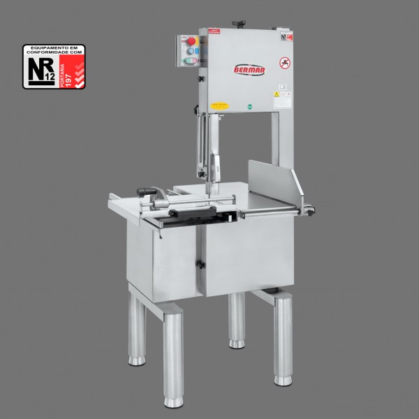 Serra Fita de Coluna 3,15 m AÇO INOX 2.0 Hp Lâm. 5/8 Mesa Móvel BM 68 NR 220V