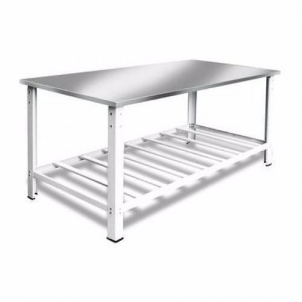 Mesa Auto Serviço 1,80 x 0,70 Standard (Tampo em Inox com os pés pintados aço carbono)