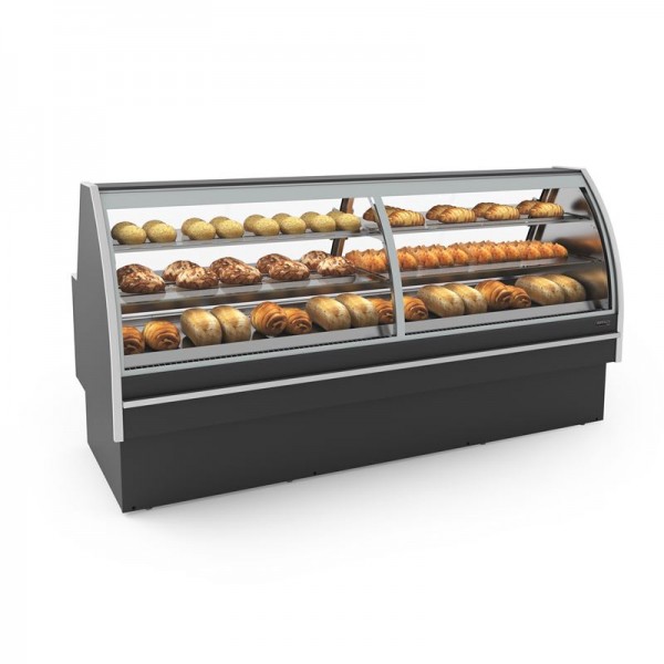 Expositor Padaria Premium Seco Vidro Curvo 1,87 Mts - EPPRSVC 1875 REFRIMATE